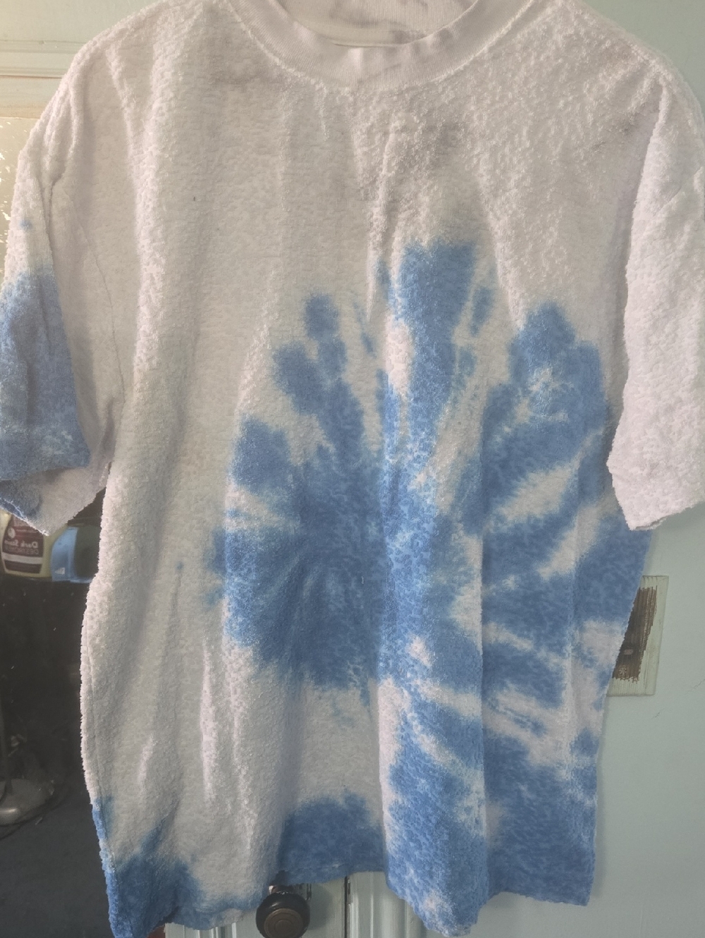 Purple Brand White and Light Blue Tie-Dye Short Sleeve Tee